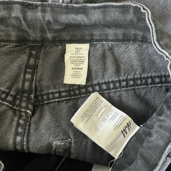 H&M Black Distressed Jean Shorts - Picture 4 of 4